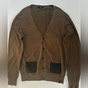 RUDSAK Brown Cardigan with Black Pockets